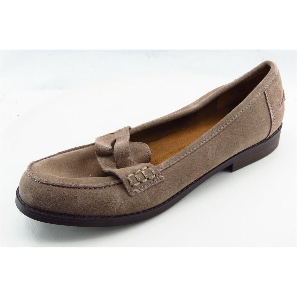 Taupe Suede Women's Loafer Flat